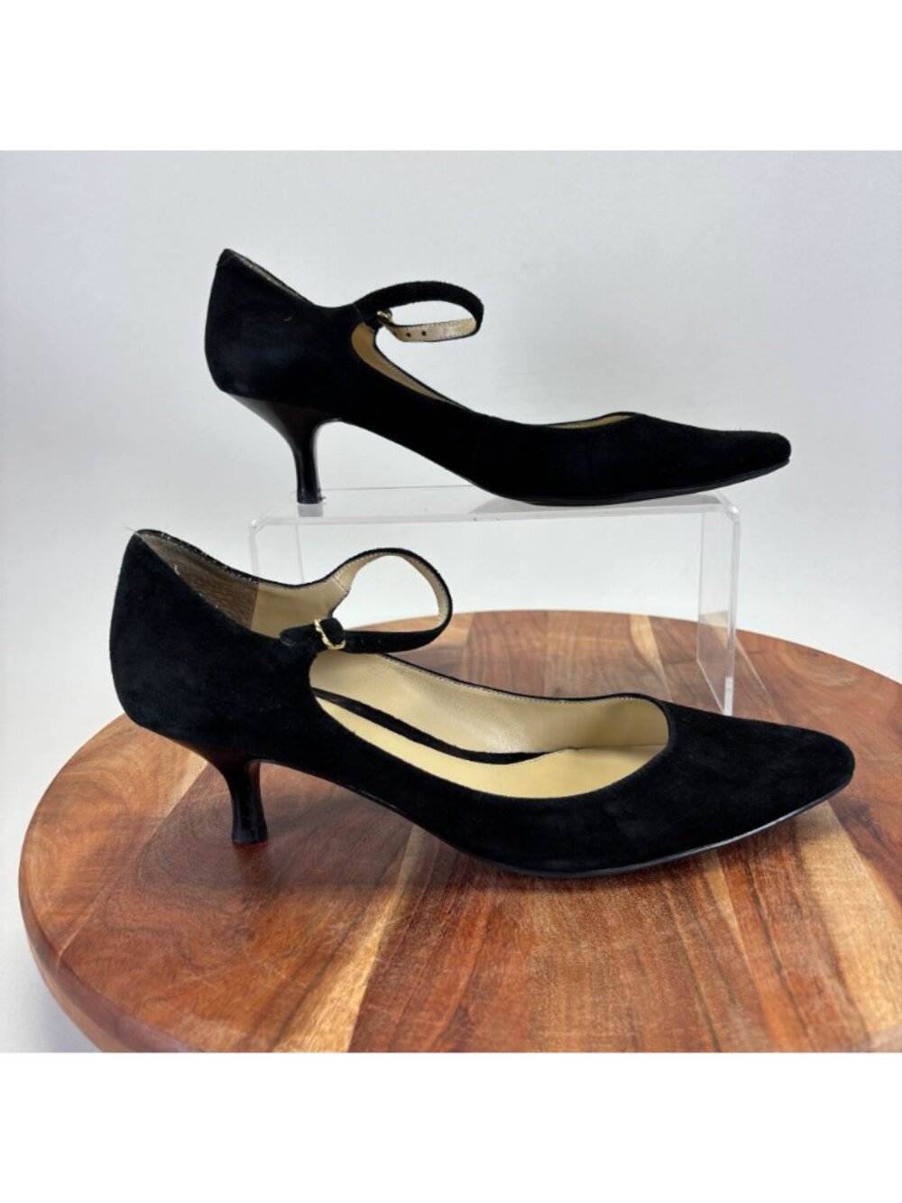 Lauren Ralph Women's Size 7.5 Lanette Black Suede Mary Jane Pump - Picture 9 of 12